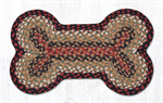 Braided Dog Bone - Burgundy/Mustard, 13^ X 22^