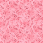 Wilmington Prints - Peony Blossoms - Tossed Leaves, Pink