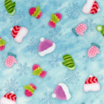 E E Schenck - Minky Prints - Minky 60^ - Frosty Hats/ Mitts, Blue