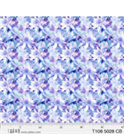 P & B Textiles - 108^ Translucence - Layered Flowers, Blue