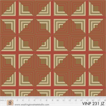 Washington Street - Vintage Prestige - Geometric, Tan/Red