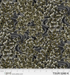 P & B Textiles - Tsuru - Swirling Leaves, Black