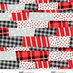 Studio E - The Cool Club Flannel - Patchwork, Red