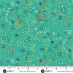 Makower Fabrics - Orbit - Starlight,  Green