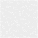 P & B Textiles - Ramblings By The Sea - Dolphin Dance, White on White