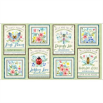 Quilting Treasures - Wildflower Farm - 24^ Wildflower Farm Panel, Light Green