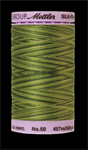 Mettler Thread - Silk Finish Variegated Cotton - 500 yd. - 50 Wt; Ferns