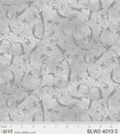 P & B Textiles - 108^ Bella Suede - Vines, Silver