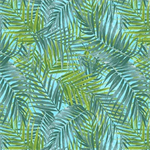 Blank Quilting - Flock Star - Tropical Leaves, Aqua