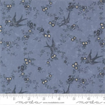 Moda - Bluebirds Nest - Florals, Birds, & Vines, Light Blue
