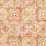 Quilting Treasures - Cotton Tails - Geo Medallion, Peach