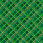 Quilting Treasures - St. Paddy's Cheer - Biased Plaid, Green