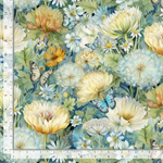 Timeless Treasures - Forest Whisper - Floral & Butterflies, Bloom