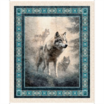 Quilting Treasures - Running With The Pack - 36^ Wolf Panel, Multi