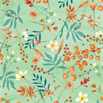 Michael Miller - Autumn Flower Market - Autumn Floral, Mist