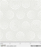P & B Textiles - Ramblings 13 - Dotted Circles, White on White
