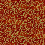 Quilting Treasures - Always Give Thanks - Scroll, Red