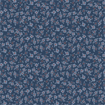 Lumin Fabrics - Stripes and Stars - Small Floral, Blue