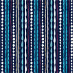 Michael Miller - Fanciful Sea Life - Jellyfish Stripe, Navy