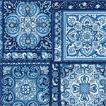 Benartex Traditions - Bluesette - Bluesette Tiles, Dark Blue