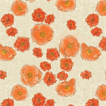 Benartex Project X - Modern Vintage: Treasured - Poppies, Natural