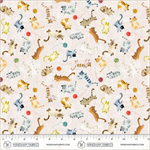 Windham Fabrics - Cats Around Town - Playful Companions, Ivory