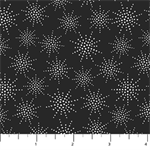 Figo Fabrics - Snowfall - Snowflakes, Black