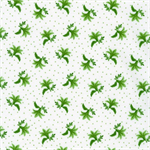 Robert Kaufman - Flowerhouse: Jubilee - Green Dots & Sprigs, White