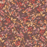 P & B Textiles - Bountiful - Packed Fall Foliage, Black