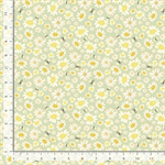 Timeless Treasures - Bee - Home Sweet Home - Tossed Flowers & Bees, Sage