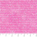 Northcott - From Paris With Love - Text, Pink