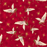 Quilting Treasures - A Star Above - Doves, Red