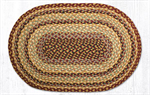 Braided Rug - Burgundy/Grey/Cream, 27^ X 45^ (Oval)