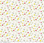 Riley Blake - Covered Bridges in Spring - Spring Flowers, White