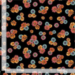 Timeless Treasures  Wild Wings - Owl's Bright Floral, Black