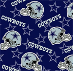 Fabric Traditions - NFL Fleece - Dallas Cowboys, Grey/Navy
