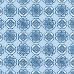 Benartex Traditions - Bluesette - Tile Medallion, Light Blue