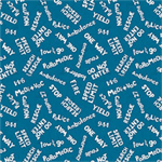 Wilmington Prints - Zip Zoom - Emergency Writing, Blue