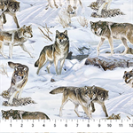 Northcott - Wild at Heart: Naturescapes - Wolves, Light Blue