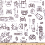 Shannon Fabrics - Cuddle Prints - Automobiles, Graphite