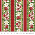 Northcott - Merry Christmas - Border Stripe, Red/Multi