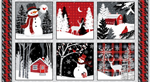 Blank Quilting - It's Snow Wonder - 24^ Block Panel, Gray