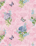 Wilmington Prints - Hydrangea Mist - Monograph, Pink