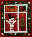 Quilt Wall Hanging Kit - Love/Joy/Peace - Size: 13^ X 15^