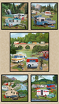 Elizabeth Studio - Vintage Trailers - 24^ Campground Panel, Multi