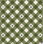 P & B Textiles - Lodge Life - Pinecone Plaid, Green/Cream