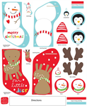 Studio E - Huggable & Loveable - 36^ Christmas Stockings Panel, Multi