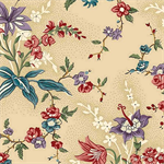 Marcus Fabrics - 108^ Premium Quilt Back - Floral, Beige