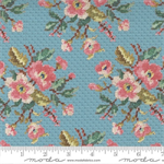 Moda - Leather & Lace and Amazing Grace - Floral, Light Blue