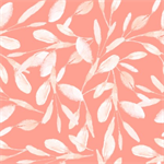 3 Wishes - Flannel - Vines, Coral